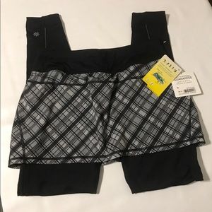 Black And Grey Athleta Legging With Built in Skirt